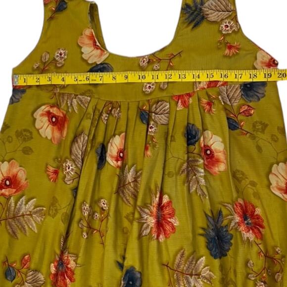 Vintage Handmade Dress Medium Fall Boho Cottage Dress Leaves Grandmacore leaf - Picture 10 of 16